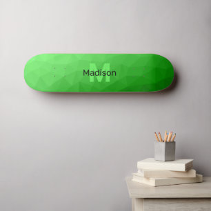 Geometrismuster für den grünen Farbverlauf Monogra Skateboard
