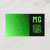 Geometrismuster für den grünen Farbverlauf Monogra Visitenkarte (Rückseite)