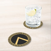 Geometrisymbol Stilvoll Minimalistisch Runder Pappuntersetzer (Vor Ort)