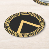 Geometrisymbol Stilvoll Minimalistisch Runder Pappuntersetzer (Angewinkelt)