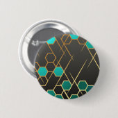 Geometrix Blau Button (Vorne & Hinten)