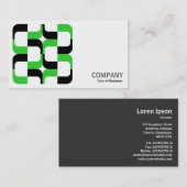 Geometropolis - 020614 - Frühjahr Grün und Schwarz Visitenkarte (Vorne/Hinten)