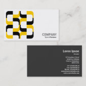 Geometropolis - 020614 - Schwarz und Gelb Visitenkarte (Vorne/Hinten)