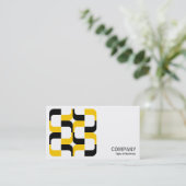 Geometropolis - 020614 - Schwarz und Gelb Visitenkarte (Stehend Vorderseite)