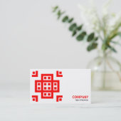 Geometropolis - 030614 - Rot auf Weiß Visitenkarte (Stehend Vorderseite)