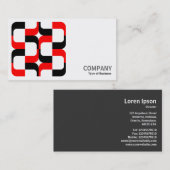 Geometropolis - 20614 - Schwarz und Rot Visitenkarte (Vorne/Hinten)