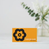 Geometropolis - 290514(3) - Gelbes Orange Visitenkarte (Stehend Vorderseite)