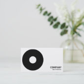 Geometropolis - Bold Circle II - Black Visitenkarte (Stehend Vorderseite)
