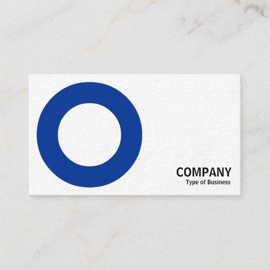 Geometropolis - Bold Circle - Navy Blue Visitenkarte (Vorderseite)