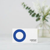Geometropolis - Bold Circle - Navy Blue Visitenkarte (Stehend Vorderseite)