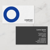 Geometropolis - Bold Circle - Navy Blue Visitenkarte (Vorne/Hinten)