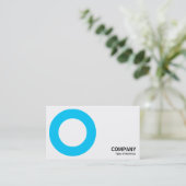 Geometropolis - Bold Circle - Sky Blue Visitenkarte (Stehend Vorderseite)