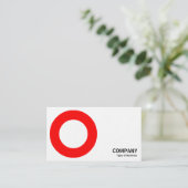 Geometropolis - Fettkreis - Rot Visitenkarte (Stehend Vorderseite)