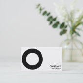 Geometropolis - Fettkreis - Schwarz Visitenkarte (Stehend Vorderseite)