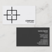 Geometropolis - quadratische Kreuzungen - Schwarz Visitenkarte (Vorne/Hinten)