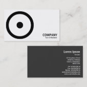 Geometropolis - zentrierter Kreis - Schwarz Visitenkarte (Vorne/Hinten)