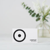 Geometropolis - zentrierter Kreis - Schwarz Visitenkarte (Stehend Vorderseite)