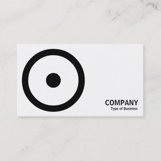 Geometropolis - zentrierter Kreis - Schwarz Visitenkarte (Vorderseite)