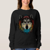 Geometry Alaskan Malamute Mandala 1 Sweatshirt (Vorderseite)