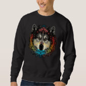 Geometry Alaskan Malamute Mandala 1 Sweatshirt (Vorderseite)