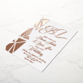 Geometry Blush Gold Hochzeit gepresst Folieneinladung (Gedreht)