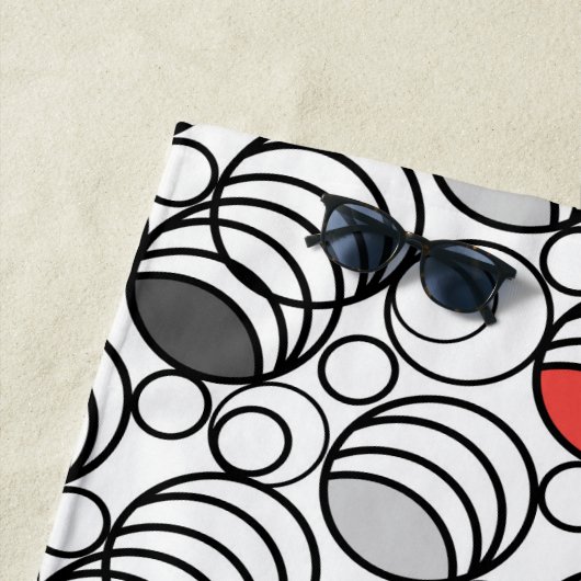 Geometry circles and rings decor retro sixties  strandtuch (Beispiel)