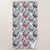 Geometry circles and rings decor retro sixties  strandtuch (Vorderseite)