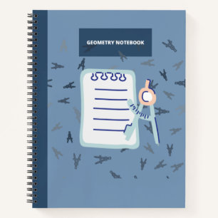 GEOMETRY COMPASS & PAPIERNOTEBOOK NOTIZBLOCK