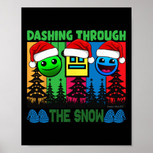 Geometry Dash Durch Den Schnee Schlaf-Dash-Spiel Poster