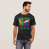Geometry Dash Durch Den Schnee Schlaf-Dash-Spiel T-Shirt (Vorne ganz)