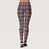 Geometry ethnic patchwork brown burgundy  leggings (Rückseite)