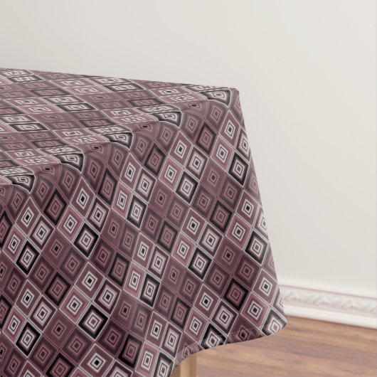 Geometry ethnic patchwork brown burgundy  tischdecke (Beispiel)