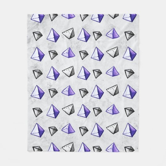 Geometry Geek Pyramid Muster Fleecedecke (Vorderseite)