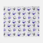 Geometry Geek Pyramid Muster Fleecedecke (Vorderseite (Horizontal))