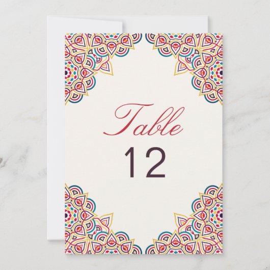 Geometry Glitter Metal Luxury Wedding Table Number Einladung (Vorderseite)