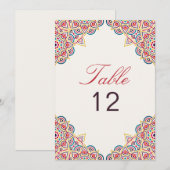 Geometry Glitter Metal Luxury Wedding Table Number Einladung (Vorne/Hinten)