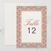 Geometry Glitter Metal Luxury Wedding Table Number Einladung (Vorne/Hinten)