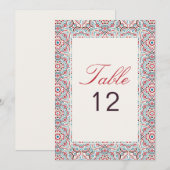 Geometry Glitter Metal Luxury Wedding Table Number Einladung (Vorne/Hinten)