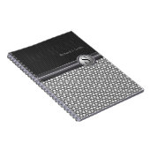 Geometry Hexagon Muster Schwarz-weiß Journal Notizblock (Rechte Seite)