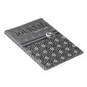 Geometry Hexagon Muster Schwarz-weiß Journal Notizblock (Rechte Seite)