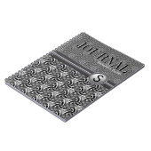 Geometry Hexagon Muster Schwarz-weiß Journal Notizblock (Linke Seite)