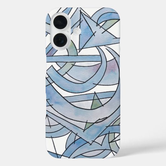 Geometry Homework-Hand Painted Modern Art Case-Mate iPhone Hülle (Rückseite)