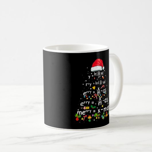 Geometry Mah Science Lehrer Xmas Tree Funny Chri Kaffeetasse (VorderseiteRechts)