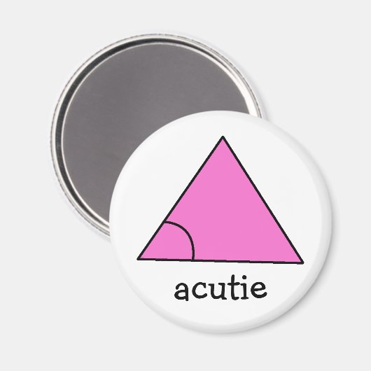 Geometry Math Lehrer Geschenk Triangle Acutie Magnet (Vorderseite/Rückseite)