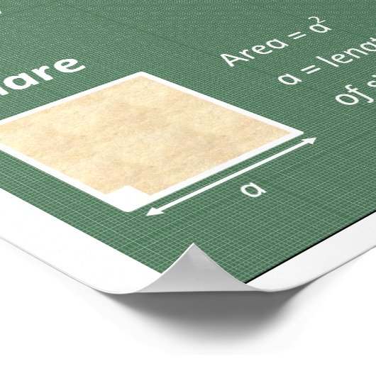 Geometry Math Poster: Bereiche von Flugzeug Figure Poster (Ecke)