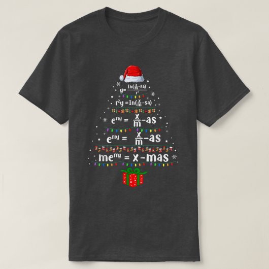 Geometry Math Science Teacher Frohe Weihnachten T-Shirt (Design vorne)