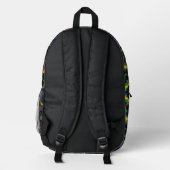 Geometry Mechanism Black Bedruckter Rucksack (Rückseite)