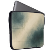 Geometry of Emotion Pt3 Japandi Teal Gray Laptopschutzhülle (Vorne Rechts)
