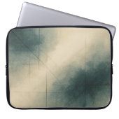Geometry of Emotion Pt3 Japandi Teal Gray Laptopschutzhülle (Vorderseite)