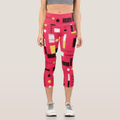 Geometry Polka Streifen Capri Leggings (Vorderseite)